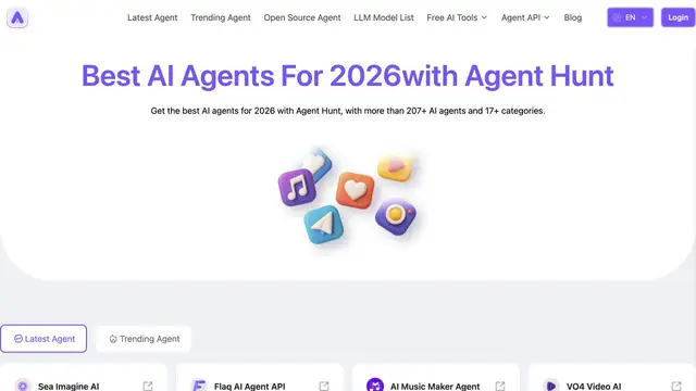 Best AI Agent Hunt website preview