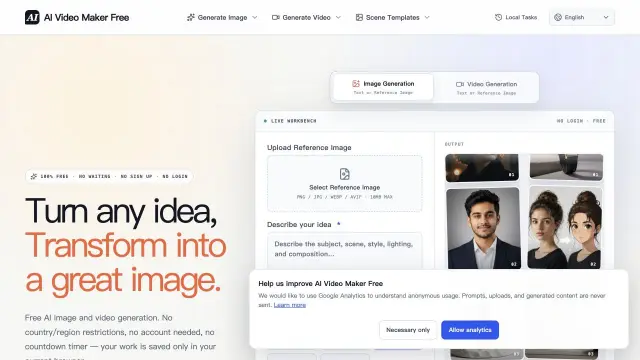 AI Video Maker Free website preview