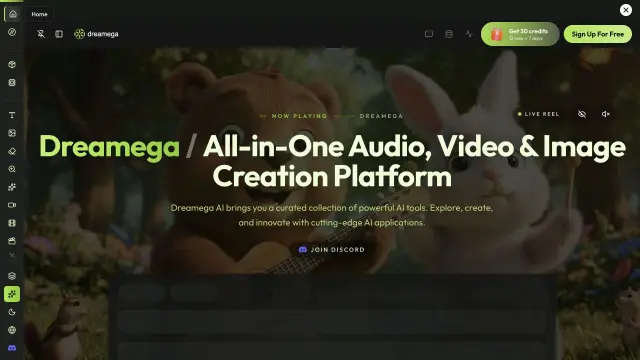 Dreamega AI website preview