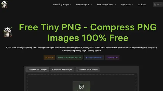 Free Tiny PNG website preview