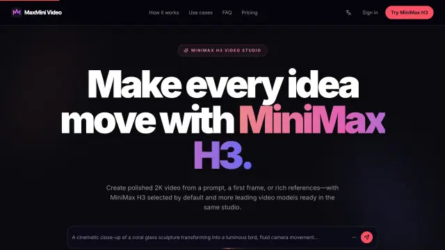 MaxMini Video website preview