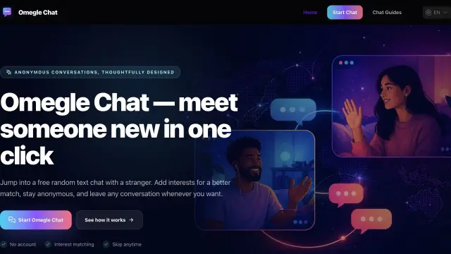 Omegle Chat website preview